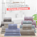 Jogo De Banho Kit 10 Peças Canelado Macio [Liquidação] - 6 Cores