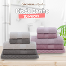 Jogo De Banho Kit 10 Peças Canelado Macio [Liquidação] - 6 Cores