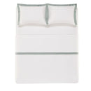 Jogo de Cama 300 Fios 100% Algodão Olívia Branco/Mineral