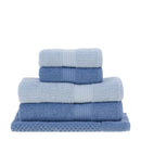 Jogo De Banho 5 Peças Penteado Azul claro c/ escuro Gigante - Buddemeyer