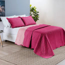 Colcha Cobre Leito Tecido Liso Dupla Face Casal 03 Peças