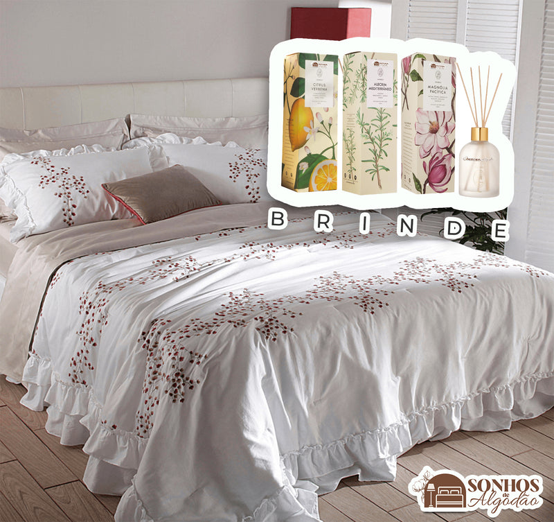 Jogo de Cama Buddemeyer Luxus + 3 Difusores de Aroma