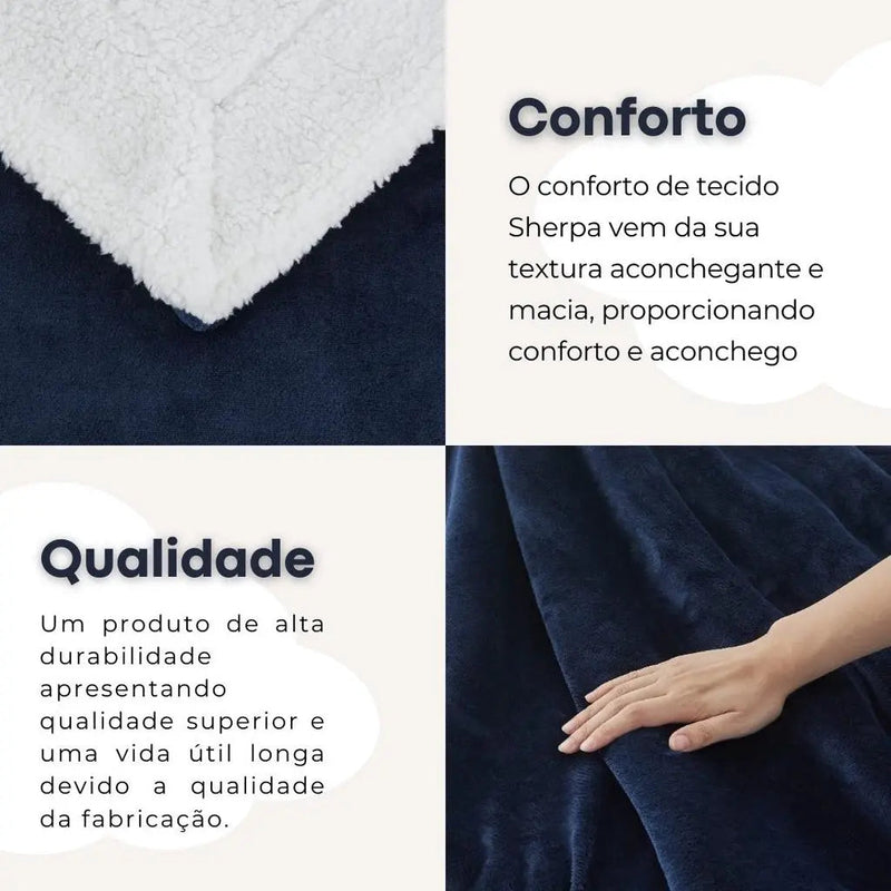 Coberdrom Cobertor Casal Queen Dupla Face