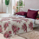 Cobre Leito Colcha Plazza Piquet Casal Tecido Estampado 03 Peças