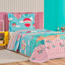 Colcha Cobre Leito Solteiro Infantil Tecido Dupla Face Estampado