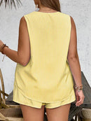 Conjunto com Top Regata e Shorts Plus Size - Cinthia