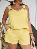 Conjunto com Top Regata e Shorts Plus Size - Cinthia