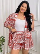 Conjunto de Quimono e Shorts Plus Size - Louise