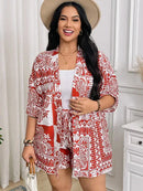 Conjunto de Quimono e Shorts Plus Size - Louise