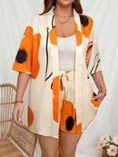 Conjunto de Quimono e Shorts Plus Size - Louise