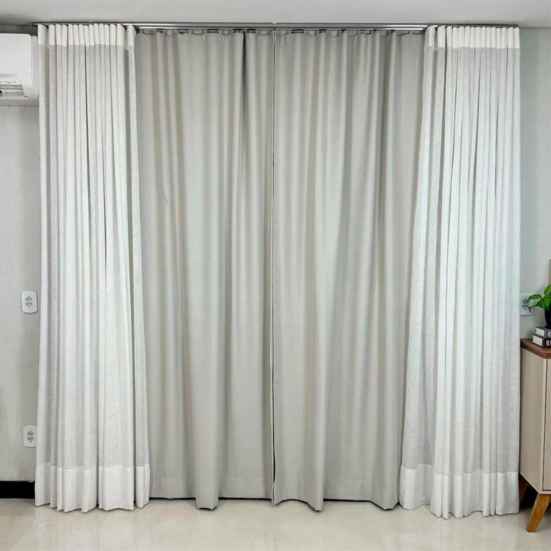 Cortina Sala de Linho c/ Blackout 80%