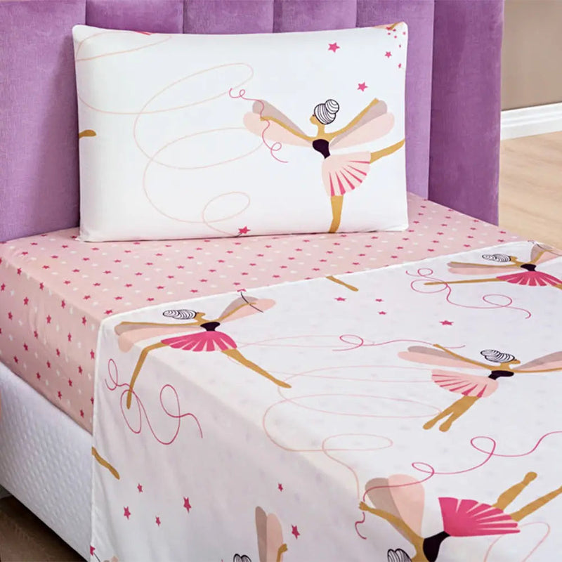 Jogo De Cama Lençol Kids Solteiro Infantil Com 03 Peças Estampado