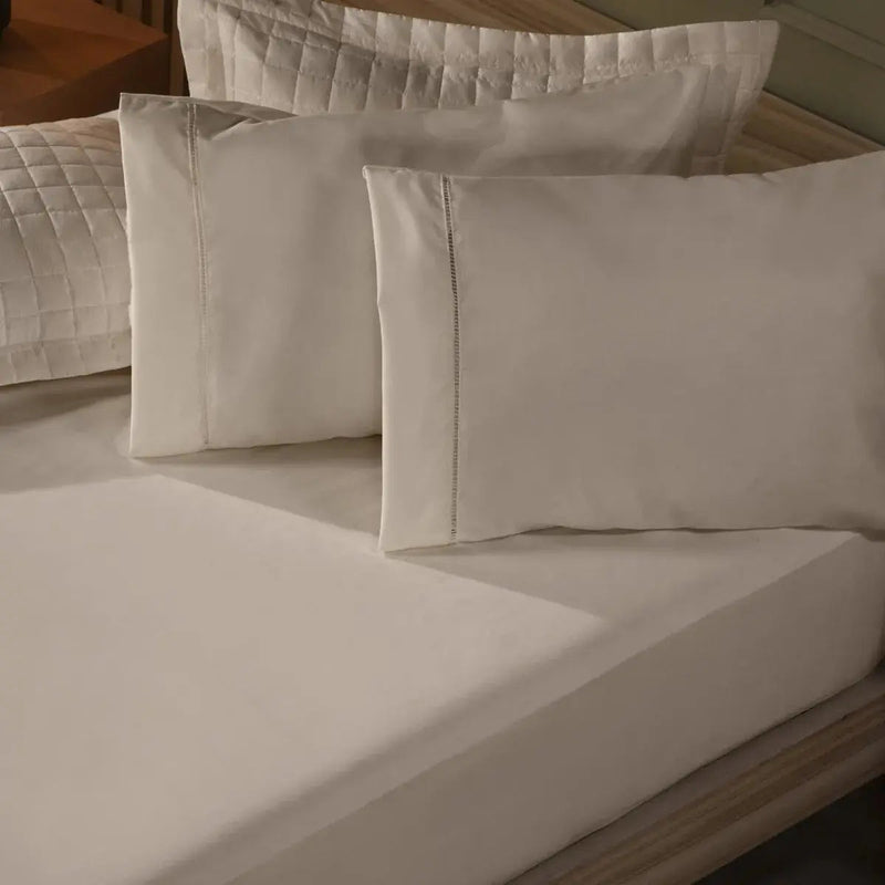 Jogo de Lençol Basic Ponto Palito Percal 400 Fios Toque Acetinado 3 Peças