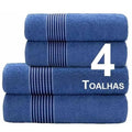 Kit Jogo De Toalhas Banho E Rosto 4pcs Duo Algodao Cores Camesa