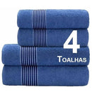 Kit Jogo De Toalhas Banho E Rosto 4pcs Duo Algodao Cores Camesa