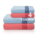 Kit Jogo De Toalhas Banho E Rosto 4pcs Duo Algodao Cores Camesa